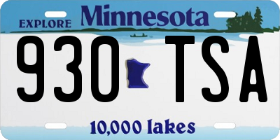 MN license plate 930TSA