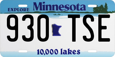MN license plate 930TSE