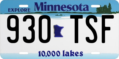 MN license plate 930TSF