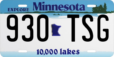 MN license plate 930TSG