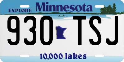 MN license plate 930TSJ