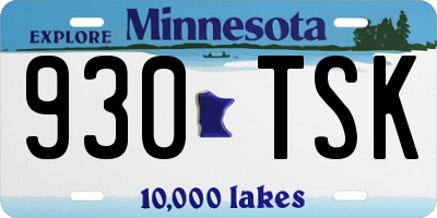 MN license plate 930TSK