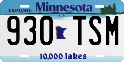 MN license plate 930TSM
