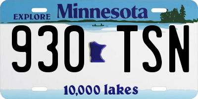 MN license plate 930TSN