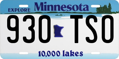MN license plate 930TSO
