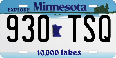 MN license plate 930TSQ