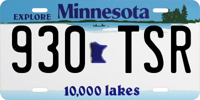 MN license plate 930TSR