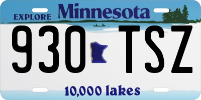 MN license plate 930TSZ