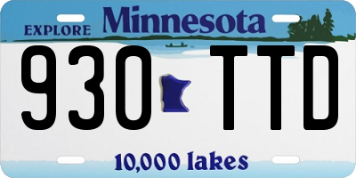 MN license plate 930TTD