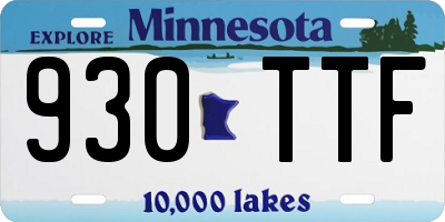 MN license plate 930TTF