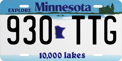 MN license plate 930TTG