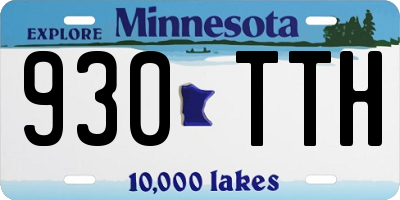 MN license plate 930TTH