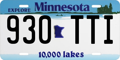 MN license plate 930TTI