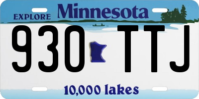 MN license plate 930TTJ