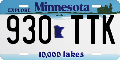 MN license plate 930TTK