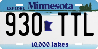 MN license plate 930TTL