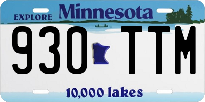MN license plate 930TTM