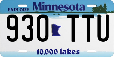 MN license plate 930TTU