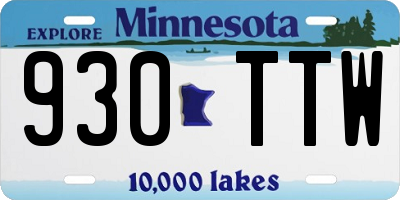 MN license plate 930TTW