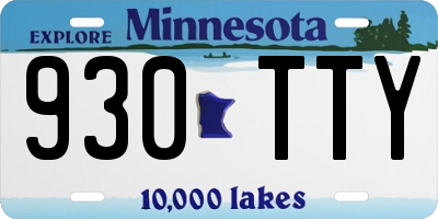 MN license plate 930TTY