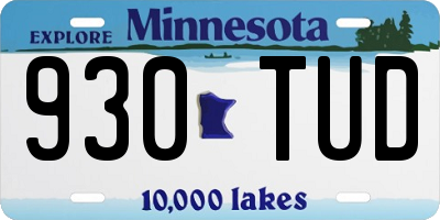 MN license plate 930TUD
