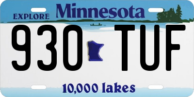 MN license plate 930TUF
