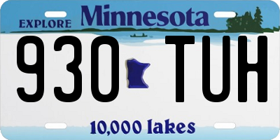 MN license plate 930TUH
