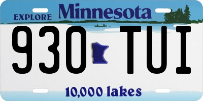 MN license plate 930TUI