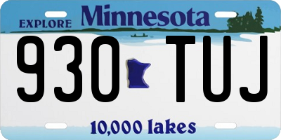 MN license plate 930TUJ