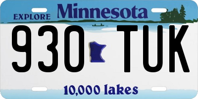 MN license plate 930TUK