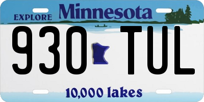 MN license plate 930TUL