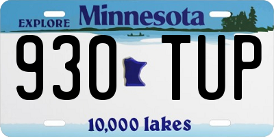 MN license plate 930TUP
