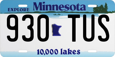MN license plate 930TUS