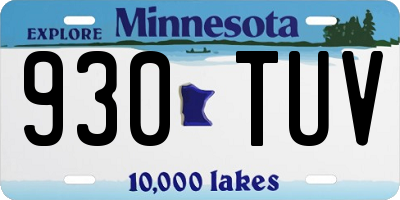 MN license plate 930TUV