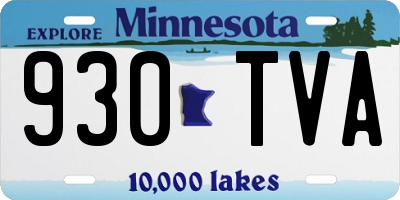 MN license plate 930TVA