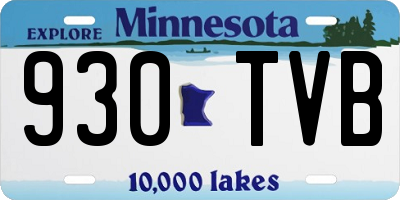 MN license plate 930TVB