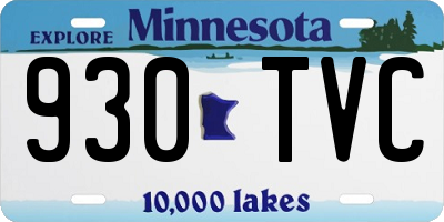 MN license plate 930TVC