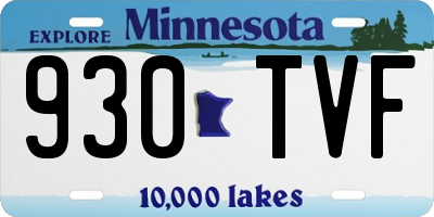 MN license plate 930TVF