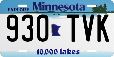 MN license plate 930TVK