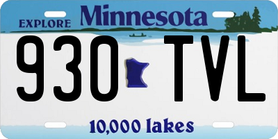MN license plate 930TVL