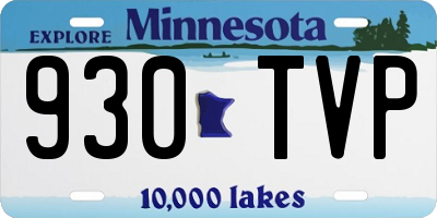 MN license plate 930TVP