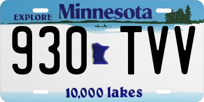 MN license plate 930TVV