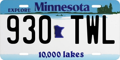 MN license plate 930TWL