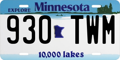MN license plate 930TWM