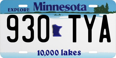 MN license plate 930TYA