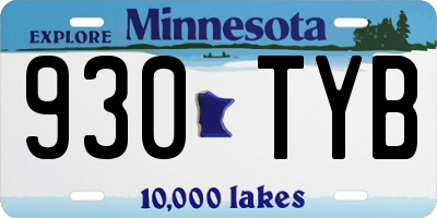 MN license plate 930TYB