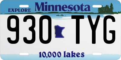MN license plate 930TYG