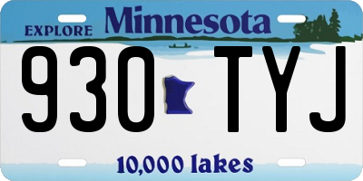 MN license plate 930TYJ