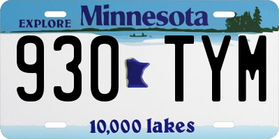 MN license plate 930TYM