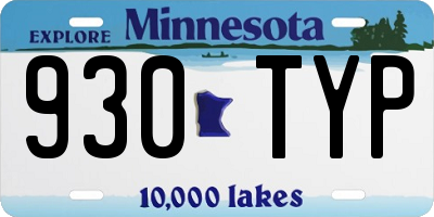MN license plate 930TYP